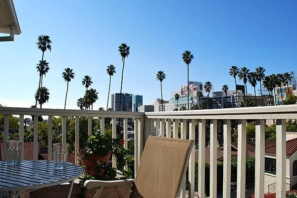 Balcony off Living Room with Hollywood city view